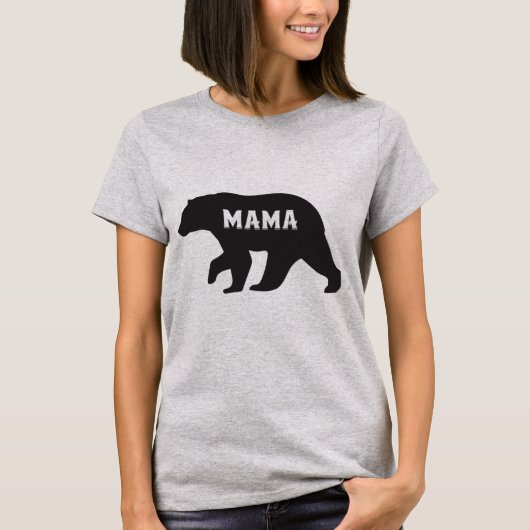 Vrouwen Mama Beer T Shirt Schattige Grappig Beste  (Voorkant)