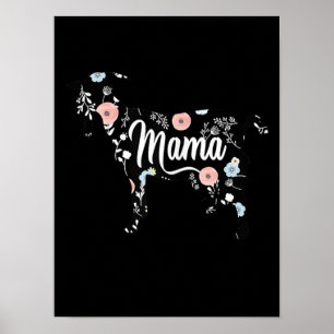 Vrouwen Mama Geit Bloemen Moeder Liefde Mor Oma Poster