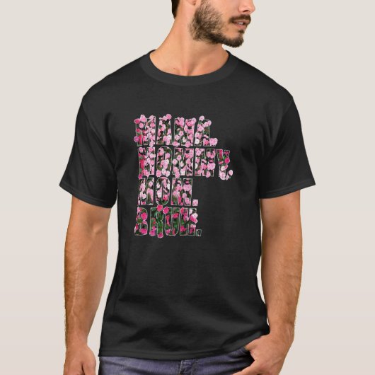 Vrouwen Mama Mama Moeder Bruh Schattig Bloemen Voo T-shirt (Voorkant)