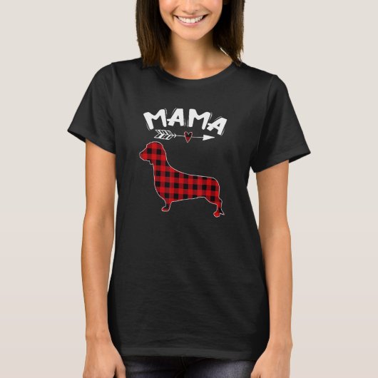 Vrouwen Mama Teckel Mom T-shirt (Voorkant)