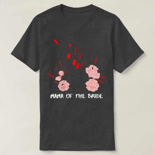 Vrouwen mama van de Bride 667 T-shirt (Design voorkant)