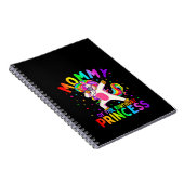 Vrouwen Mama van de Verjaardag Prinses Meisje Dabb Notitieboek (Rechterzijde)