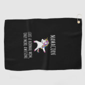 Vrouwen Mamacorn als een moeder alleen Geweldige d Golfhanddoek (Horizontaal)