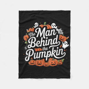 Vrouwen Man Achter De Pompoen Grappige Halloween B Fleece Deken