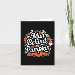 Vrouwen Man achter de Pumpkin Funny Halloween Baby Kaart