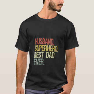 Vrouwen Man superheld beste vader ooit V Neck T-shirt