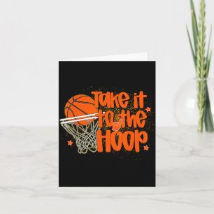 Vrouwen mannen basketbal hart hoepel kids spel dag kaart