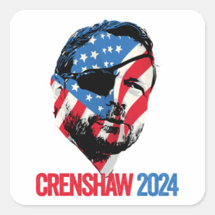 Vrouwen Mannen Dan Crenshaw 2024 houden deze waarh Vierkante Sticker