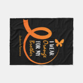 Vrouwen Mannen die ik Oranje Draag heb voor mijn b Fleece Deken (Voorkant (Horizontaal))