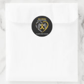 Vrouwen Mannen Held Is Engel Kinderkanker Bewustzi Ronde Sticker (Tas)