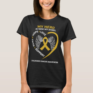 Vrouwen Mannen Held Is Engel Kinderkanker Bewustzi T-shirt