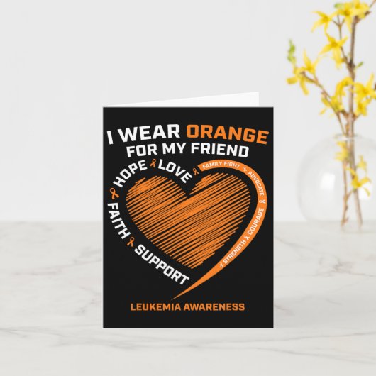 Vrouwen Mannen Ik Draag Sinaasappel voor mijn vrie Kaart (Gele Bloem)