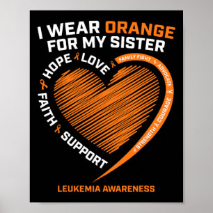 Vrouwen Mannen Ik Draag Sinaasappel voor mijn zus  Poster