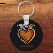 Vrouwen Mannen Kinder vechter Gift I Draag Oranje  Sleutelhanger (Voorkant)