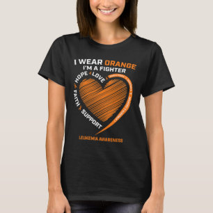 Vrouwen Mannen Kinder vechter Gift I Draag Oranje  T-shirt