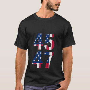 Vrouwen Mannen Trump 45 47 2024 President Trump Re T-shirt