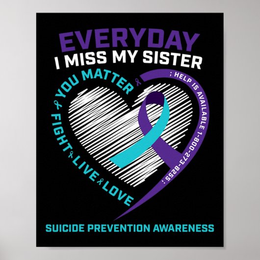 Vrouwen Mannen U Probleempreventie Zuster Zelfmoor Poster (Voorkant)