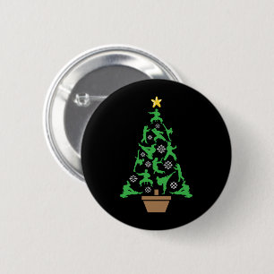 Vrouwen Martial Arts - Meisjes Karate Kerstboom Ronde Button 5,7 Cm