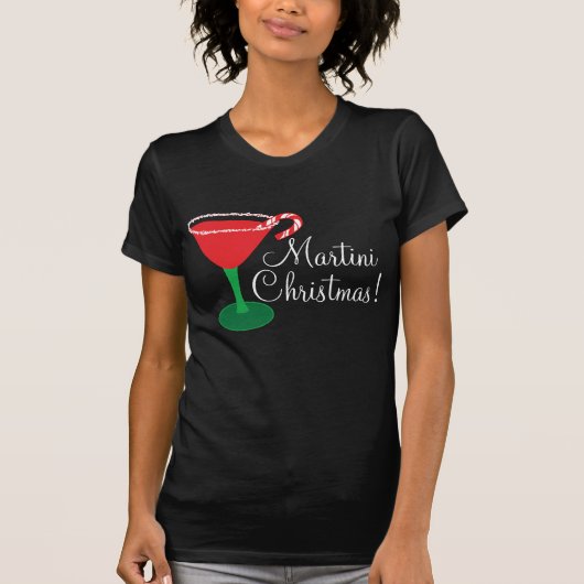 Vrouwen Martini Kerst Shirt (Voorkant)