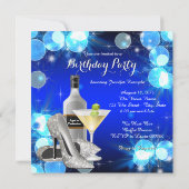 Vrouwen Martini Verjaardagsfeest Kaart (Achterkant)