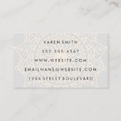 Vrouwen mediteren en yoga doen | stampatroon visitekaartje (Achterkant)