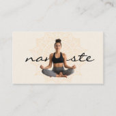 Vrouwen mediteren en yoga doen | stampatroon visitekaartje (Voorkant)