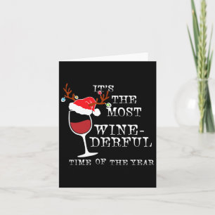 Vrouwen meest wijnrijke tijd van het jaar Kerstmis Kaart