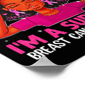 Vrouwen Meisje Ik ben een overlevende Borstkanker  Poster (Hoek)