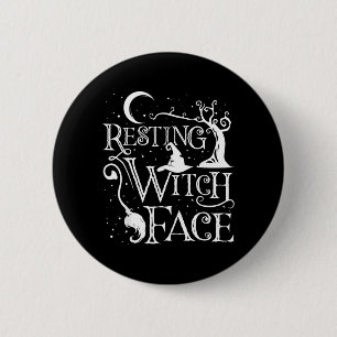 Vrouwen Meisjes Grappig Halloween Rustende Hekseng Ronde Button 5,7 Cm