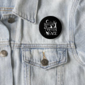 Vrouwen Meisjes Grappig Halloween Rustende Hekseng Ronde Button 5,7 Cm (In situ)
