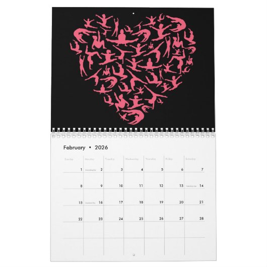 Vrouwen Meisjes Gymnastiek Motivatie Gymnast 2024 Kalender (Feb 2026)