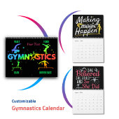 Vrouwen Meisjes Gymnastiek Motivatie Gymnast 2024 Kalender