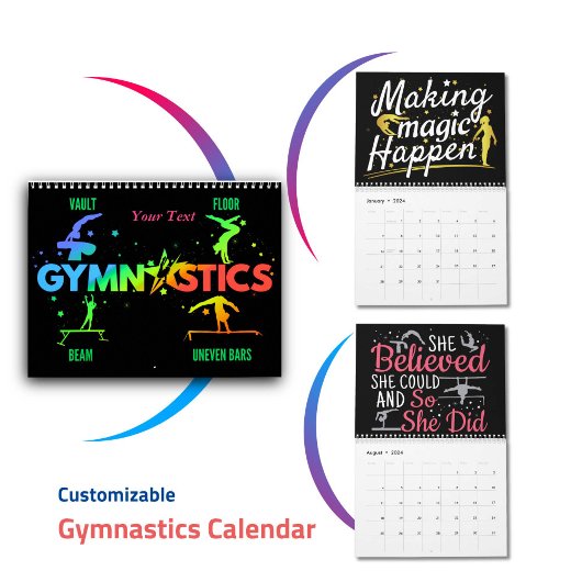 Vrouwen Meisjes Gymnastiek Motivatie Gymnast 2024 Kalender