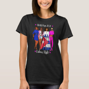Vrouwen meisjes nemen Cubaanse stijl Vacation Blac T-shirt