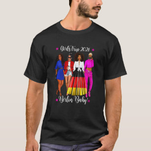 Vrouwen meisjes reizen berlijnse Baby Vakantie Afr T-shirt
