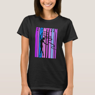Vrouwen Meisjes Roze Ritmische Gymnastiek 18e Gebo T-shirt