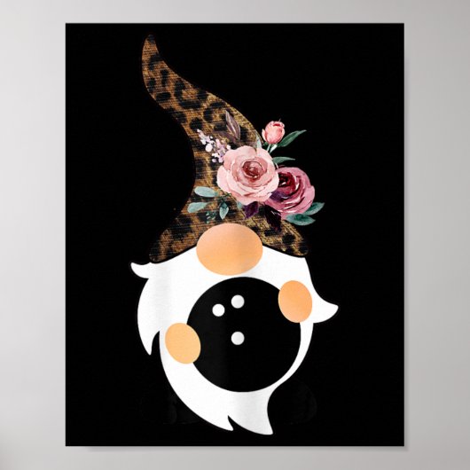 Vrouwen Meisjes Schattig Bowling En Kabouter Met L Poster (Voorkant)