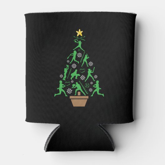 Vrouwen Meisjes Softbal Kerstboom Blikjeskoeler (Voorkant)