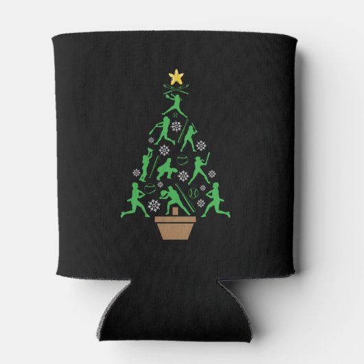 Vrouwen Meisjes Softbal Kerstboom Blikjeskoeler (Achterkant)