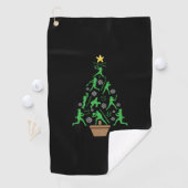 Vrouwen Meisjes Softbal Kerstboom Golfhanddoek (Insitu)