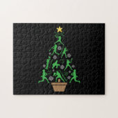 Vrouwen Meisjes Softbal Kerstboom Legpuzzel (Horizontaal)