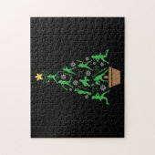 Vrouwen Meisjes Softbal Kerstboom Legpuzzel (Verticaal)