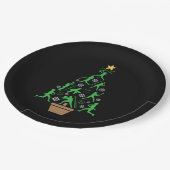 Vrouwen Meisjes Softbal Kerstboom Papieren Bordje (Gekanteld)