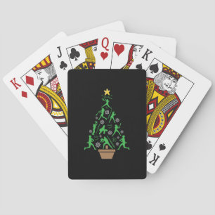 Vrouwen Meisjes Softbal Kerstboom Pokerkaarten