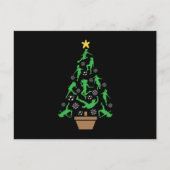 Vrouwen Meisjes Voetbal Kerstboom Briefkaart (Voorkant)