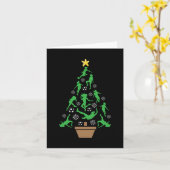 Vrouwen Meisjes Voetbal Kerstboom Kaart (Gele Bloem)