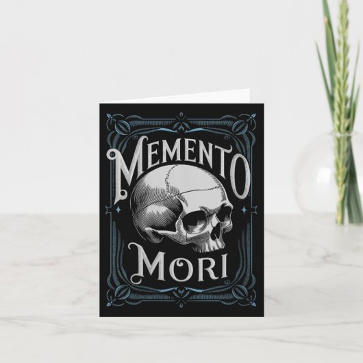 Vrouwen Memento Mori Levensfilosofie Latijn Quote Kaart (Voorkant)