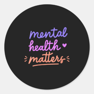 Vrouwen Mental Health S V-hals Ronde Sticker