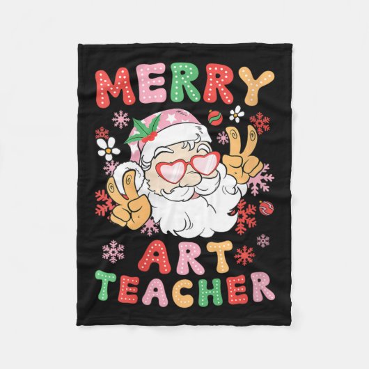 Vrouwen Merry Art Teacher Kerst Art Teaching XM Fleece Deken (Voorkant)