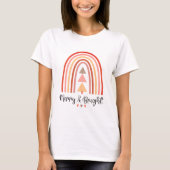 Vrouwen Merry & Bright Christmas T-shirt (Voorkant)